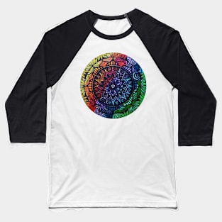 Rainbow Mandala Baseball T-Shirt